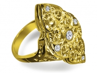 טבעות זהב ויהלומים רטרו