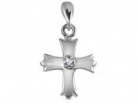 תליון צלב - תליוני צלב תליון זהב ויהלומים  -Diamonds chain cross pendant