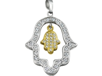 שרשרת חמסה כפולה מזהב