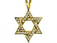 תליוני מגן דוד זהב צהוב ויהלומים