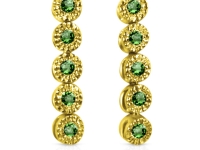 עגילי אבני ספיר עם יהלומים