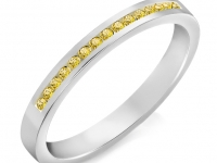 טבעת יהלומים צהובים