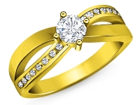 טבעת זהב זהוב לאירוסין