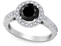 טבעת יהלום שחור