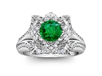 טבעת זהב עם אמרלד גדול