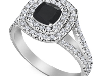 טבעת יהלום שחור
