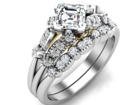 טבעות אירוסין ונישואין סט- עיצוב וינטג'