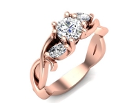 טבעת 3 יהלומים לאישה