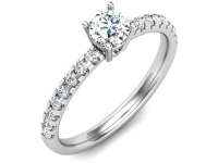 טבעות סוליטר משובצת יהלומים לאישה