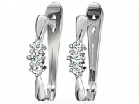 עגילים זהב לבן