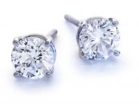 עגילי יהלומים צמודים