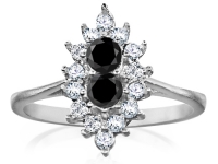 טבעות יהלומים מעוצבות יהלום שחור