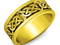 טבעת זהב צהוב לגבר 