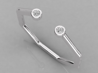 טבעת עם 2 יהלומים