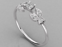 טבעת זהב מרשימה בעיצוב עדין