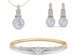 סט תכשיטי הולו משובץ יהלומים