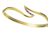 צמיד BANGLE משובץ אבני חן