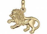 תליון לשרשרת מזל אריה מזהב