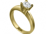 טבעות אירוסין יהלום 1 קארט - זהב צהוב 