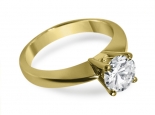 טבעת זהב ויהלום סוליטר לאירוסין 1/4 קראט יהלום מרכזי