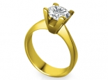 טבעת יהלום 1 קארט להצעת אירוסין זהב זהוב