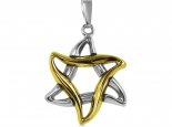 תליון מגן דוד בשני צבעי זהב 