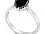 טבעת יהלום שחור טיפה