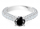 טבעת יהלום שחור לאישה