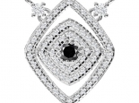 תליון יהלומים לאישה- יהלום שחור מרכזי