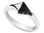 טבעת יהלום שחור משולש