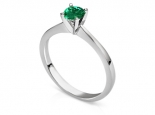 טבעת קלסית עם אבן חן רובי אמרלד או ספיר 1 קארט