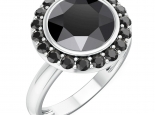 טבעת יהלום שחור לאישה בעיצוב HOLO