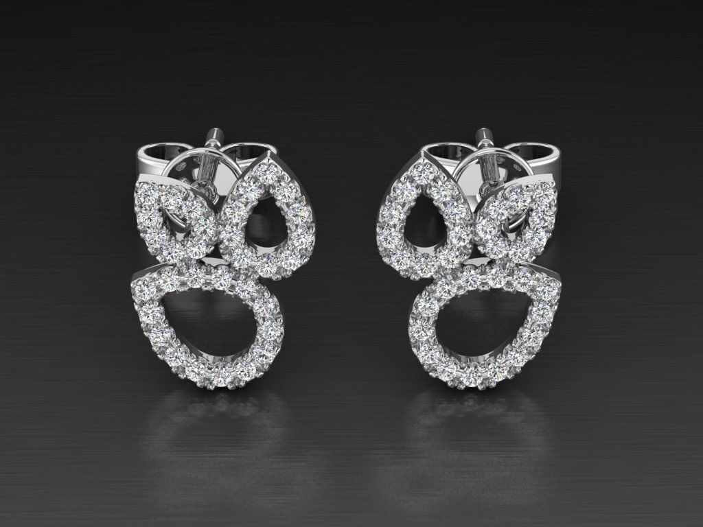 עגיל יהלומים חמוד 