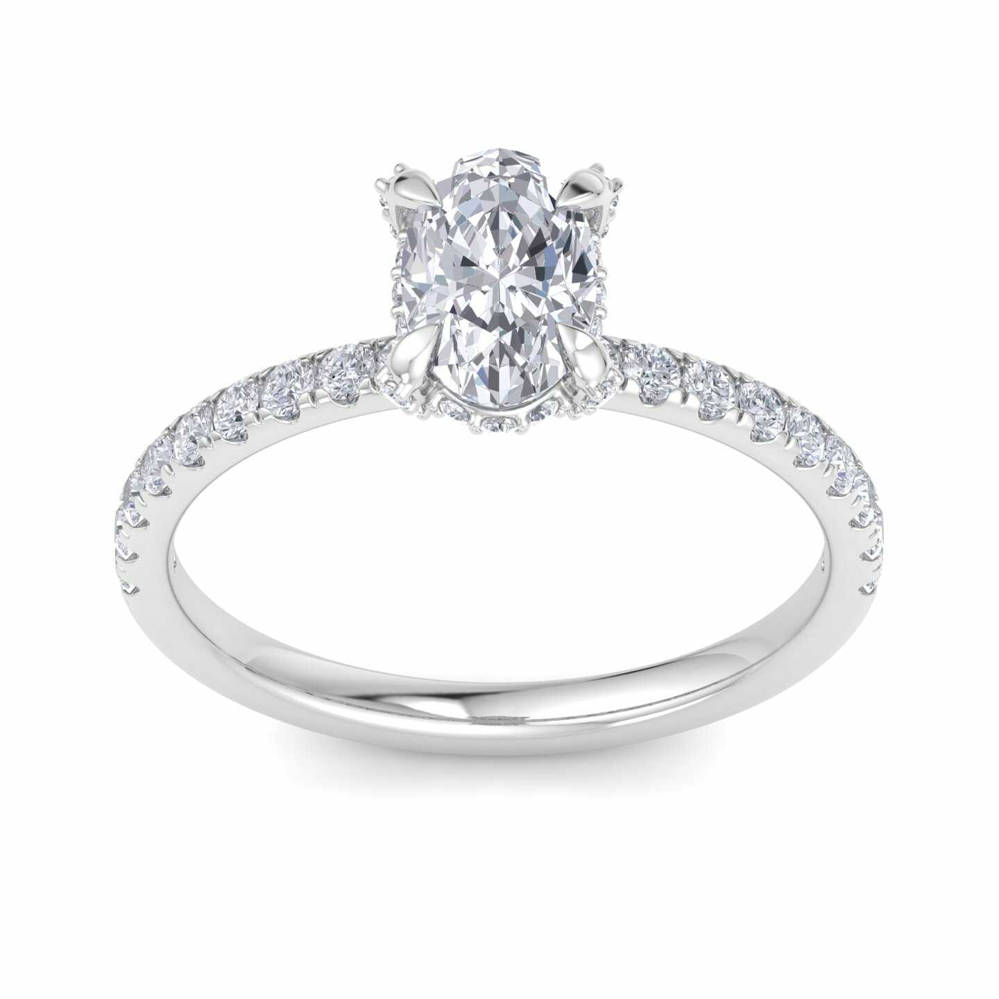 טבעת אירוסין לאישה משובצת