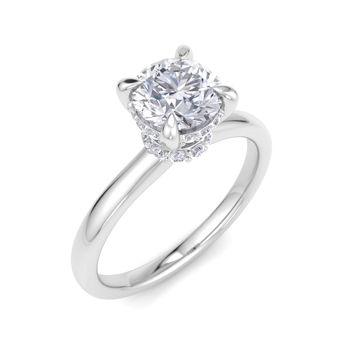 טבעת אירוסין משובצת יהלומים