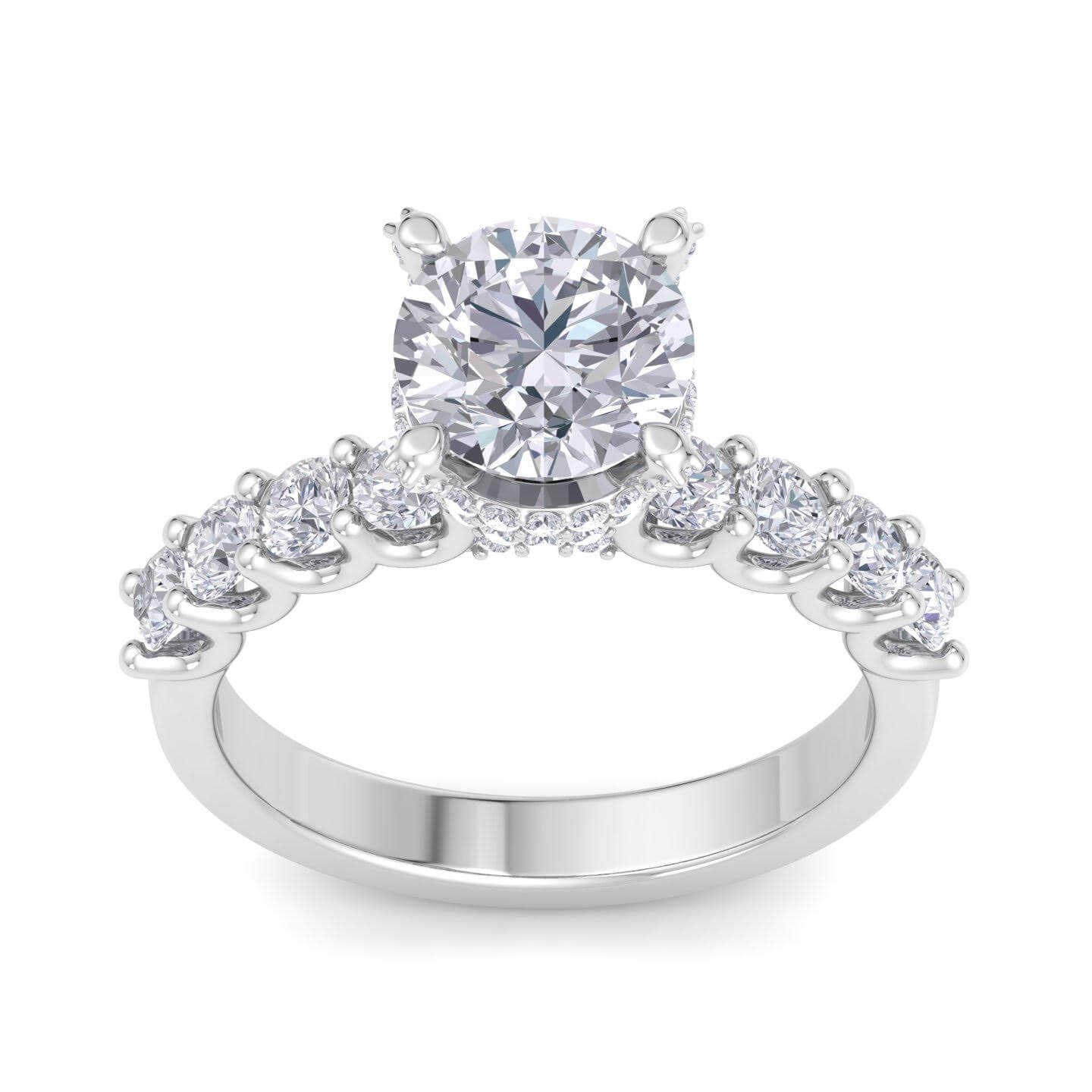 טבעת יהלומים משובצת